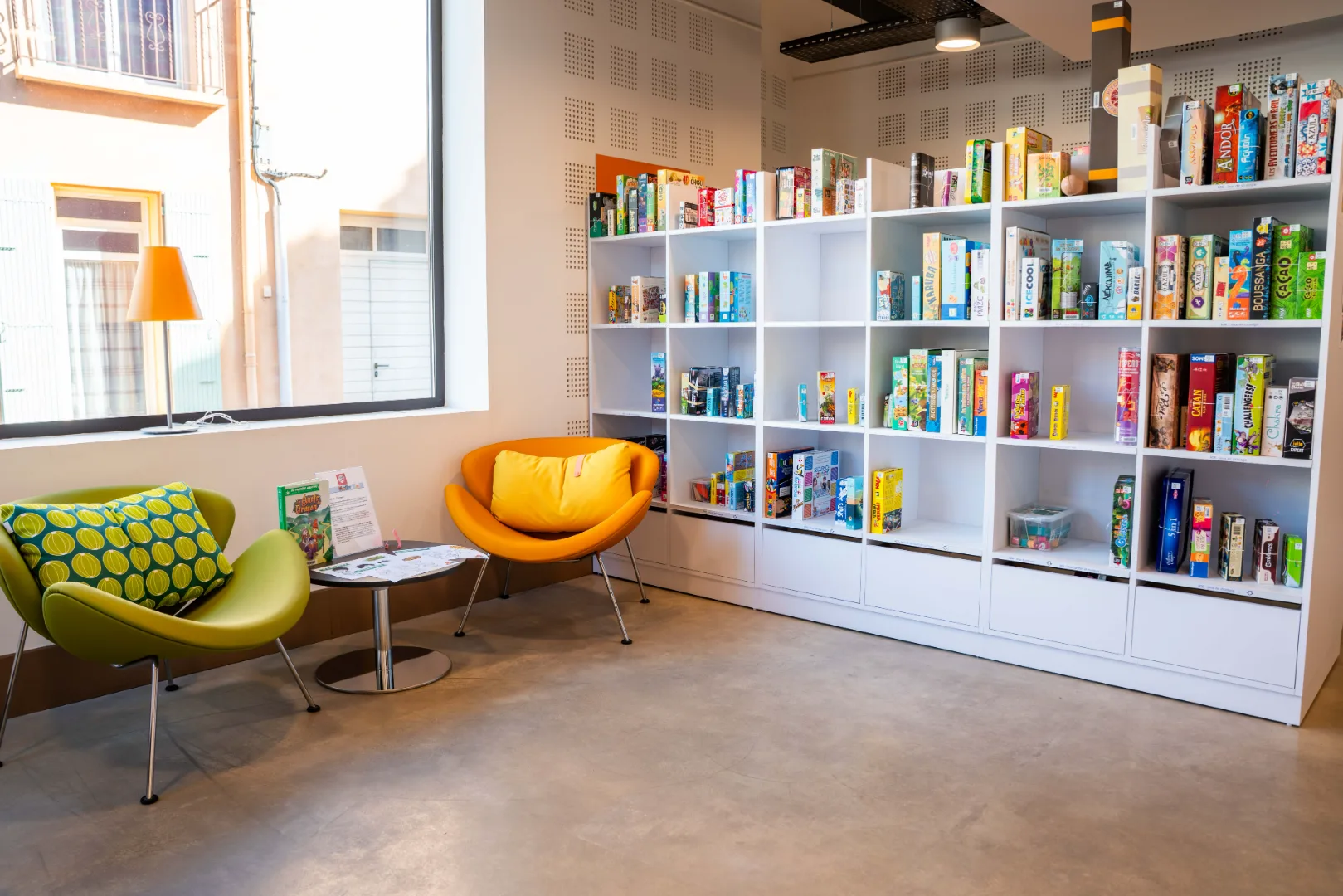 Zone ou les jeux sont disponible pour le prêt.